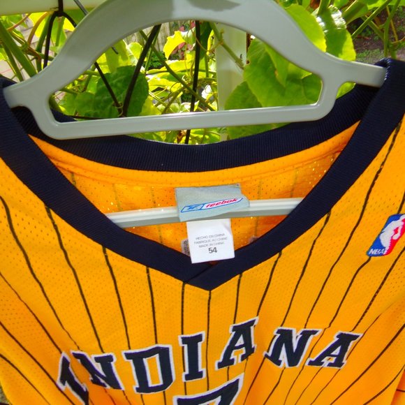 Reebok JERMAINE O'NEAL No. 7 INDIANA PACERS SZ 54 Jersey in very good condition - Picture 5 of 12